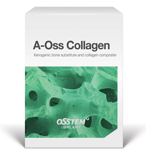 오스템임플란트가 A-Oss Collagen의 새로운 형태인 'Cubic Type'을 출시했다