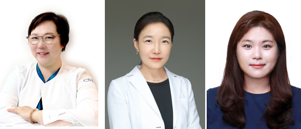 제9기 교육과정 연자들(좌측부터 김민정 회장, 김진 대표, 송지영 치과위생사)