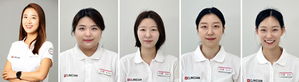 좌측부터 김수연 과장, 송지영-이혜진-한다빈-여정화 치과위생사